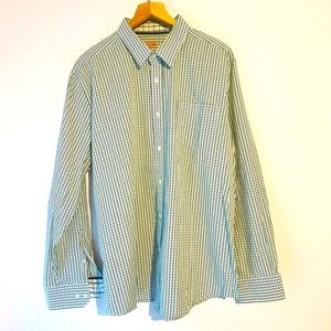 Joe Fresh Men's Casual Button Down Plaid Long Sleeve Shirt, Sz XXL, 100% Cotton